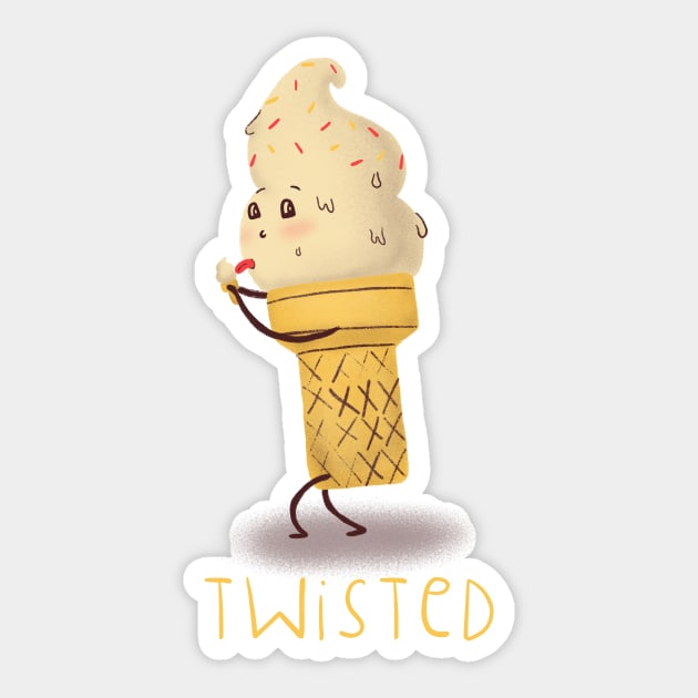 Twisted Ice Cream Sticker by sadsquatch